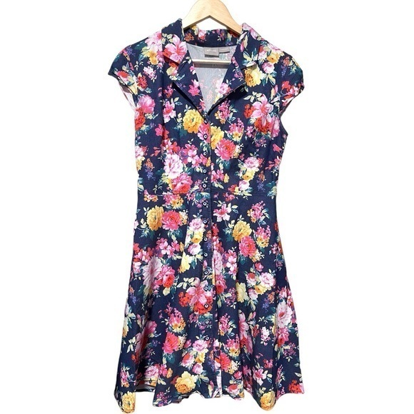 eShakti Floral Print Custom Dress - Picture 1 of 15